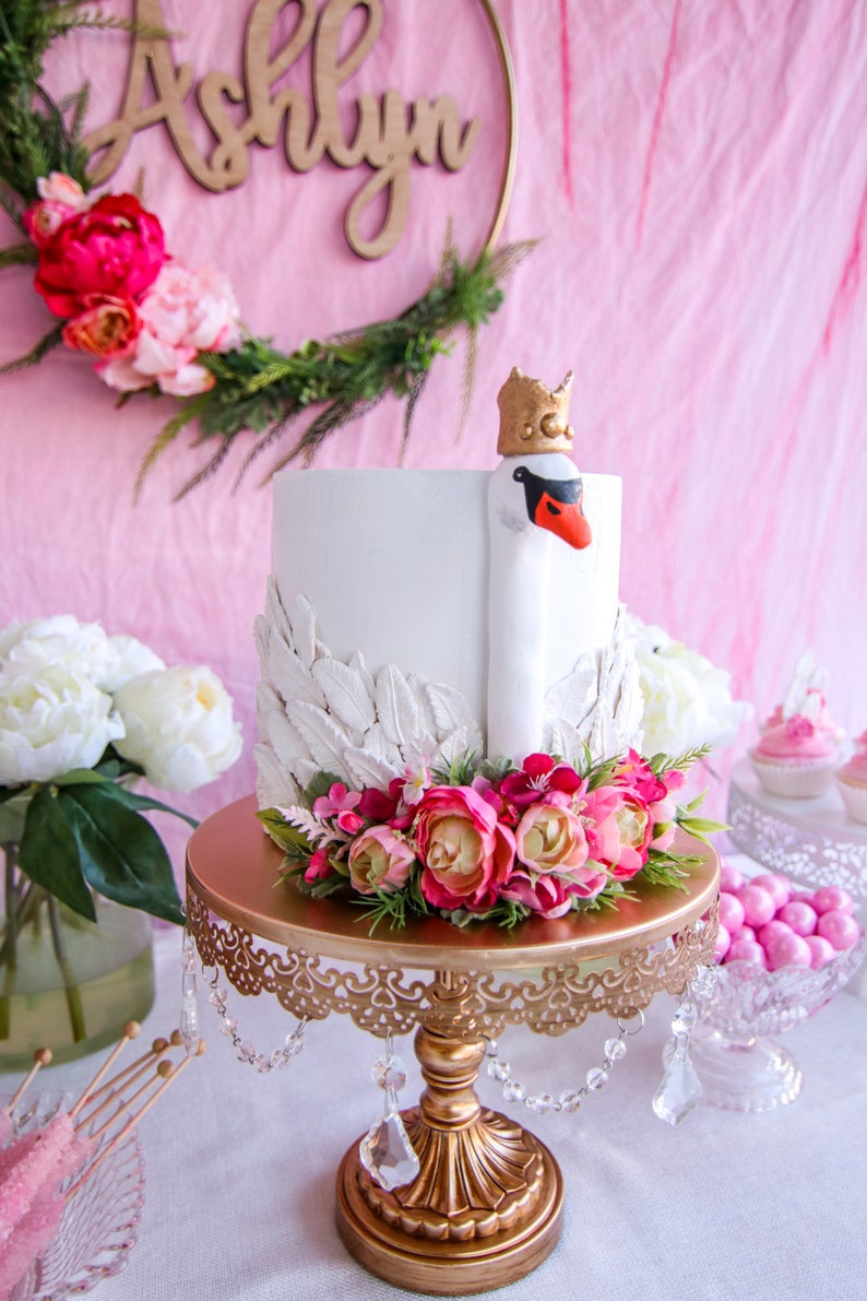 Swan Princess Cake Fake Cake Prop Cake Party Decor Etsy
