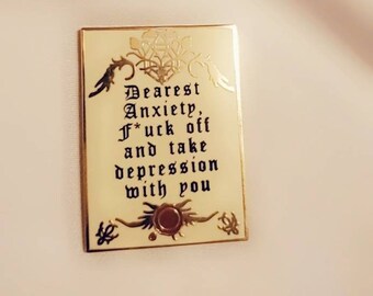 Dearest Anxiety Enamel Pin