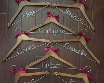 Wedding Party Hangers - set of 9