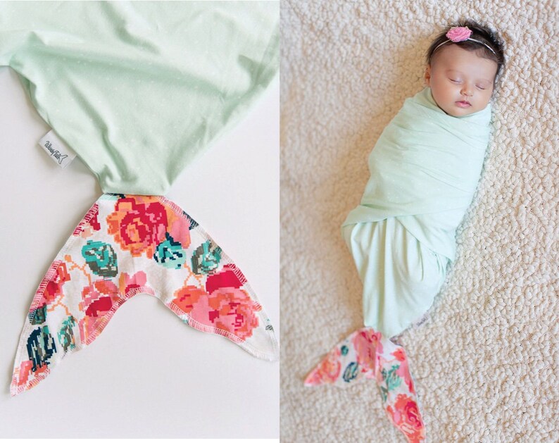 mermaid swaddle set
