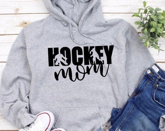 Sweat-shirt à capuche hockey maman, chemise hockey maman, chemises maman, sweat-shirt hockey pour maman, cadeau fête des mères, cadeau de Noël, sweat à capuche hockey