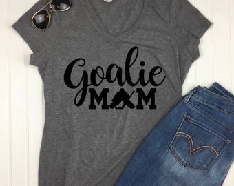 Hockey goalie Mom TShirt, Hockey Mom Shirt, goalie mom shirt, Mothers day gift, hockey coach gift, Mom Shirt, Mom hockey Shirt, Hockey Gift