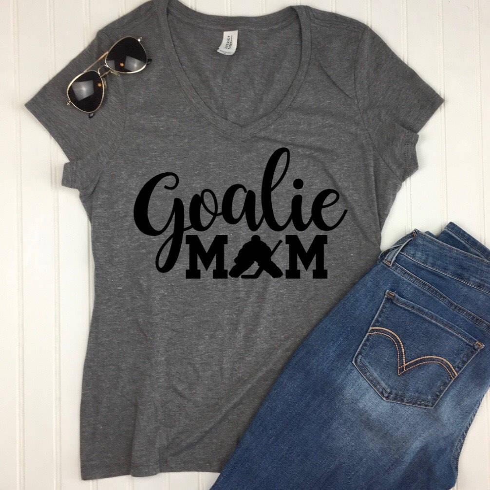 Hockey goalie Mom TShirt Hockey Mom Shirt goalie mom shirt Etsy