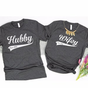 Hubby and Wifey Shirts, Husband and Wife Shirts, Just Married Shirts, Wife Shirt, Wedding Gift, Anniversary gift, wife life shirt, graphic t