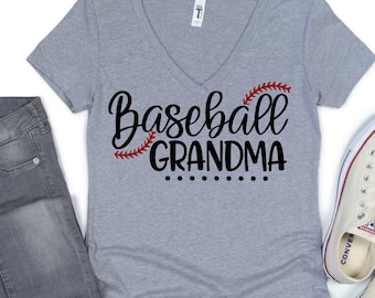 Chemise de grand-mère de baseball, chemise pour grand-mère de baseball, chemises de vie de maman, chemise de maman de baseball, chemise de baseball de grand-mère, t-shirt de baseball, chemise de col en V