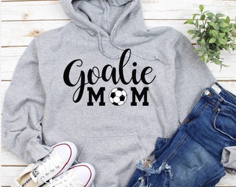 Sweat-shirt pour maman de gardien de but, cadeau d'entraîneur de football, chemise de maman fière, chemise de football, chemise de maman, cadeau de football, chemise de gardien de but