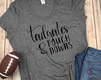 Tailgates & Touchdowns Shirt/ Sunday Funday Shirt/ Football Mom Shirt/ Mom Shirt/ Gameday Shirt/ Tailgate Shirt/ Football Shirt