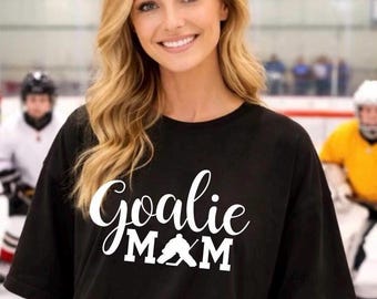 Hockey Goalie Mom Shirt, Custom Team Colors, Hockey Gift