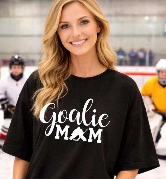 Hockey Goalie Mom Shirt, Custom Team Colors, Hockey Gift