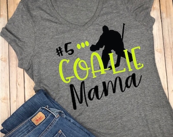 Hockey goalie Mama Shirt, Hockey Mom Shirts, goalie mom shirt, mothers day gift, gift for mom, hockey mom tshirt, Mom life Shirt, Hockey mom