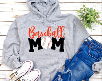 Baseball Mom Sweatshirt, Baseball Hooded sweatshirt, Baseball Sweatshirt, Womens Baseball Shirt, Baseball mom shirt, baseball shirt