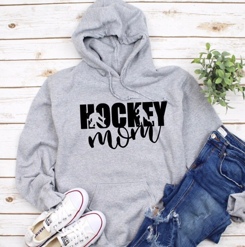 Hockey Mom Hoodie Sweatshirt Hockey Mom Shirt Mom Life - Etsy