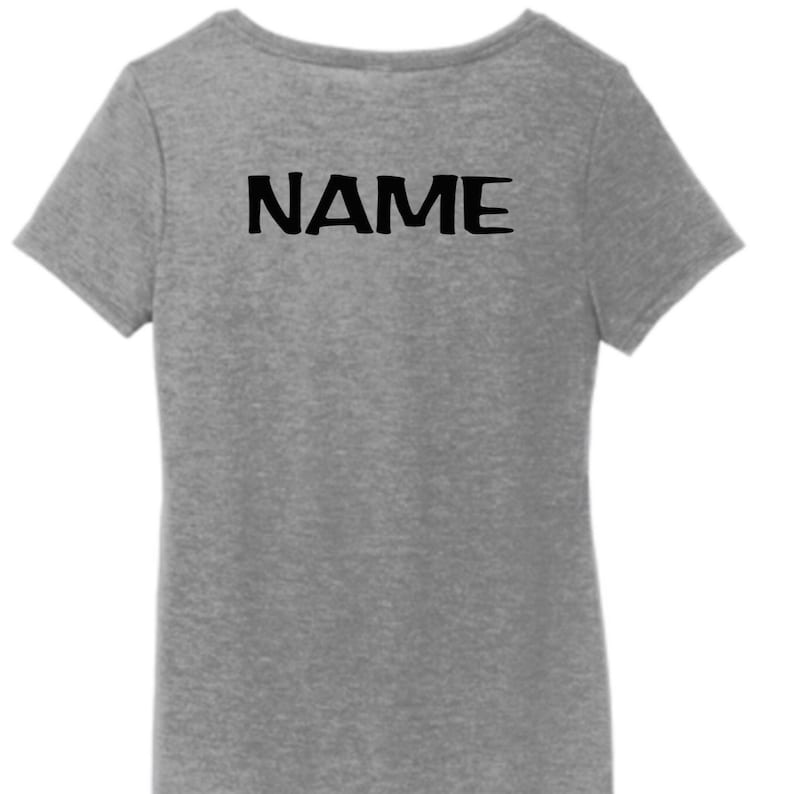 Add On Name on Back of Shirt Etsy