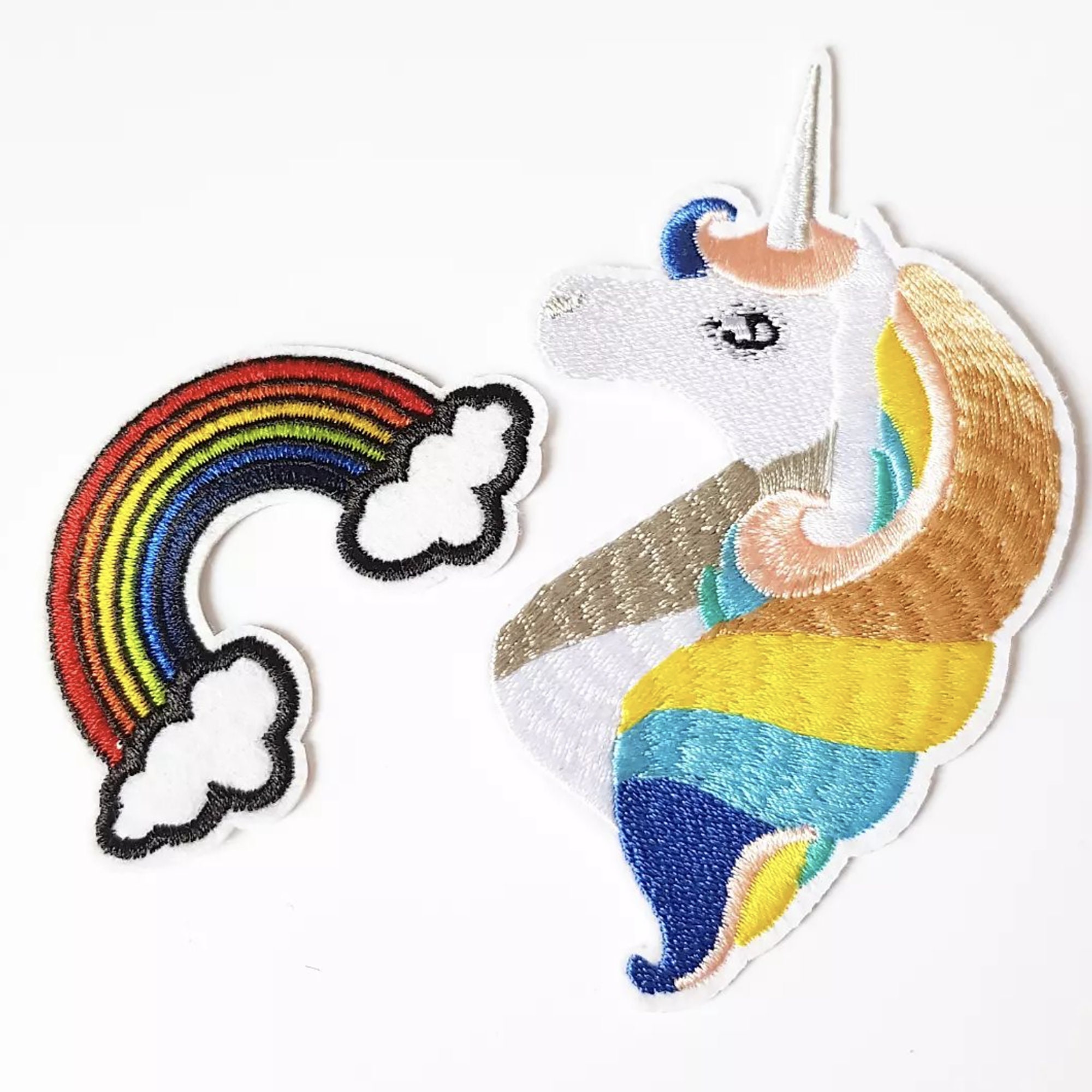 Rainbow Unicorn Patch Large Unicorn Applique Magical Theme - Etsy