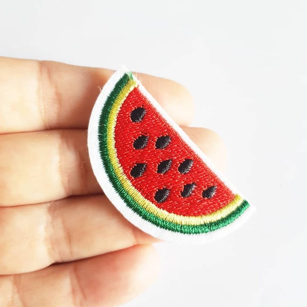 watermelon patch melon applique pink fruit iron on patches tutti frutti party 5,5 cm