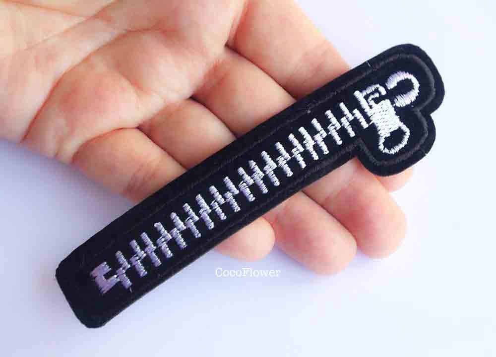 Large Zip Patch Zippers Applique Black White Iron on Patches Etsy