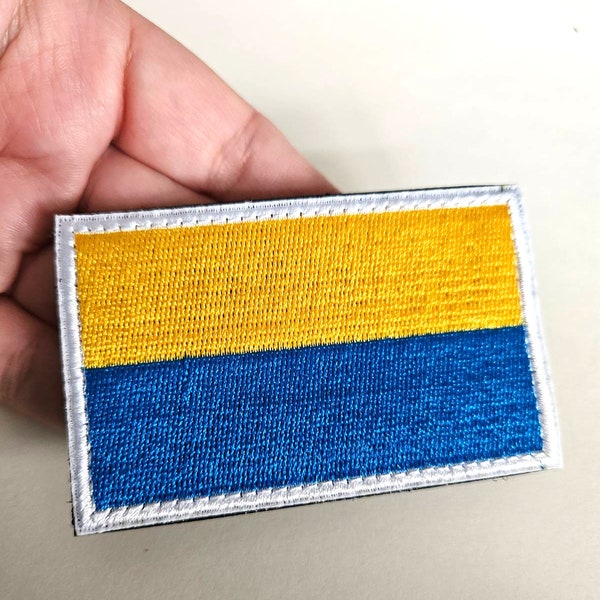 Badge Drapeau Ukraine Velcro Scratch - 2 pièces Patch Brodé Auto agrippant - à coudre