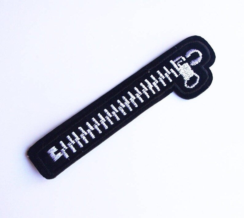 Large Zip Patch Zippers Applique Black White Iron on Patches Etsy