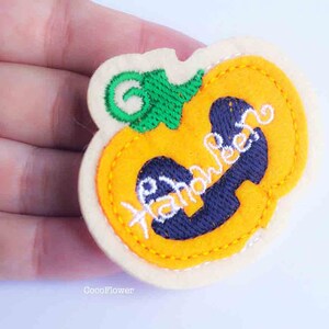 Halloween Pumpkin patch Orange iron on costume Fall Autumn applique Thanksgiving - 6.2 cm
