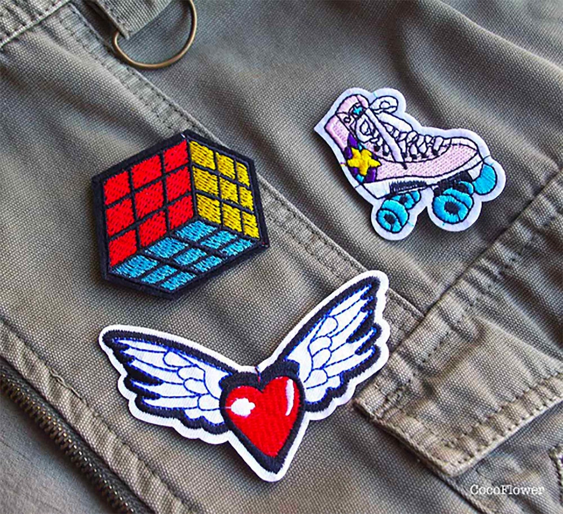 Roller Derby Patch Roller Skate Iron on Patch Skating Embroidered