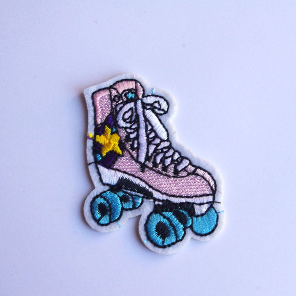 Roller Derby Patch Roller Skate Iron on Patch Skating Embroidered
