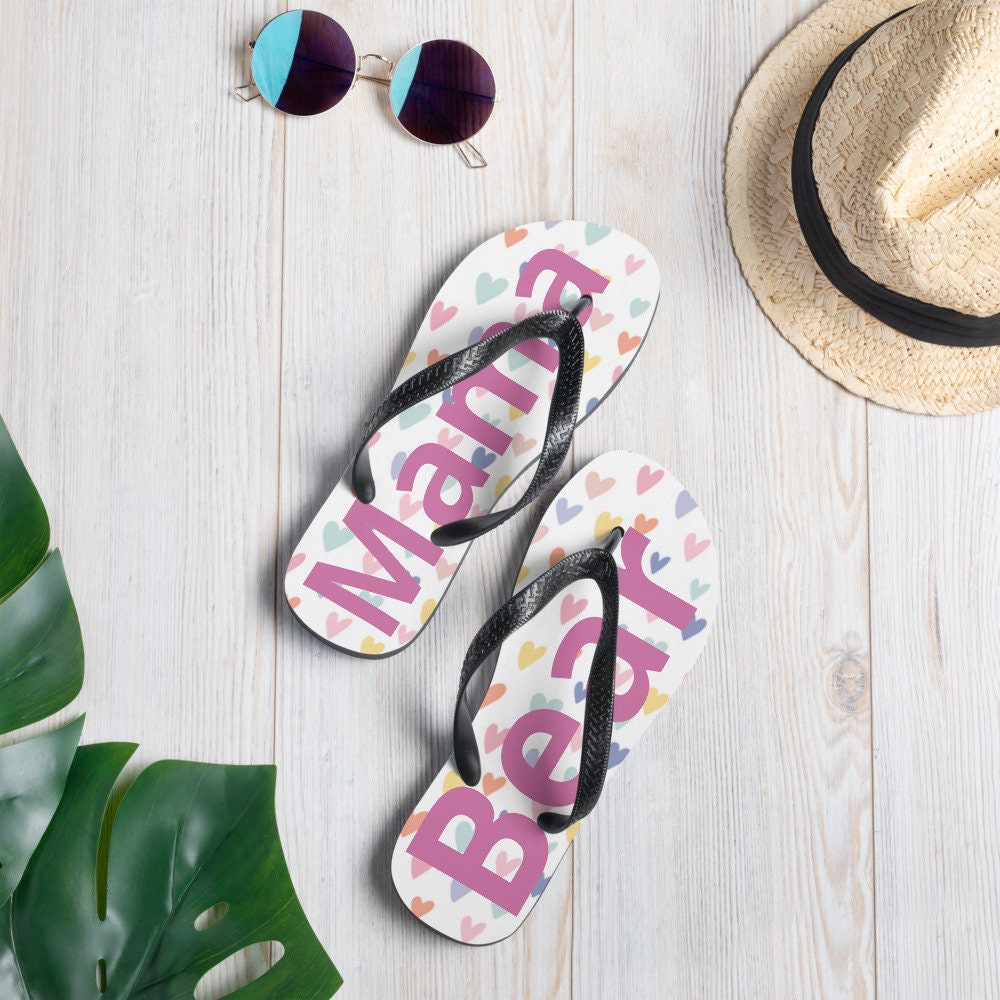 Mama Bear Flip flops Etsy