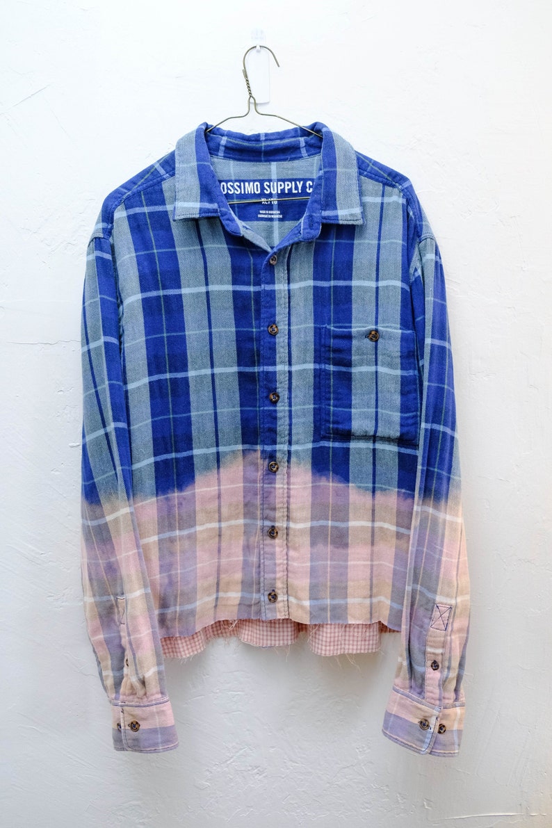 90s Grunge Bleached Flannel Shirt Unisex Etsy