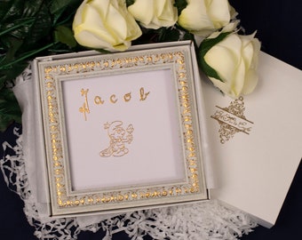 Arte con imagen y letras personalizadas para el nombre de la guardería