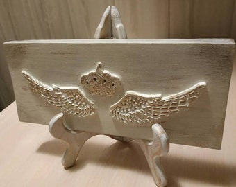 Cuadro de arte de madera árboles trabajo pequeño