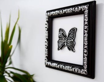 Family picture frame/Framed butterfly clay art