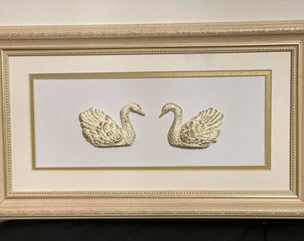 White swan frame picture art decor