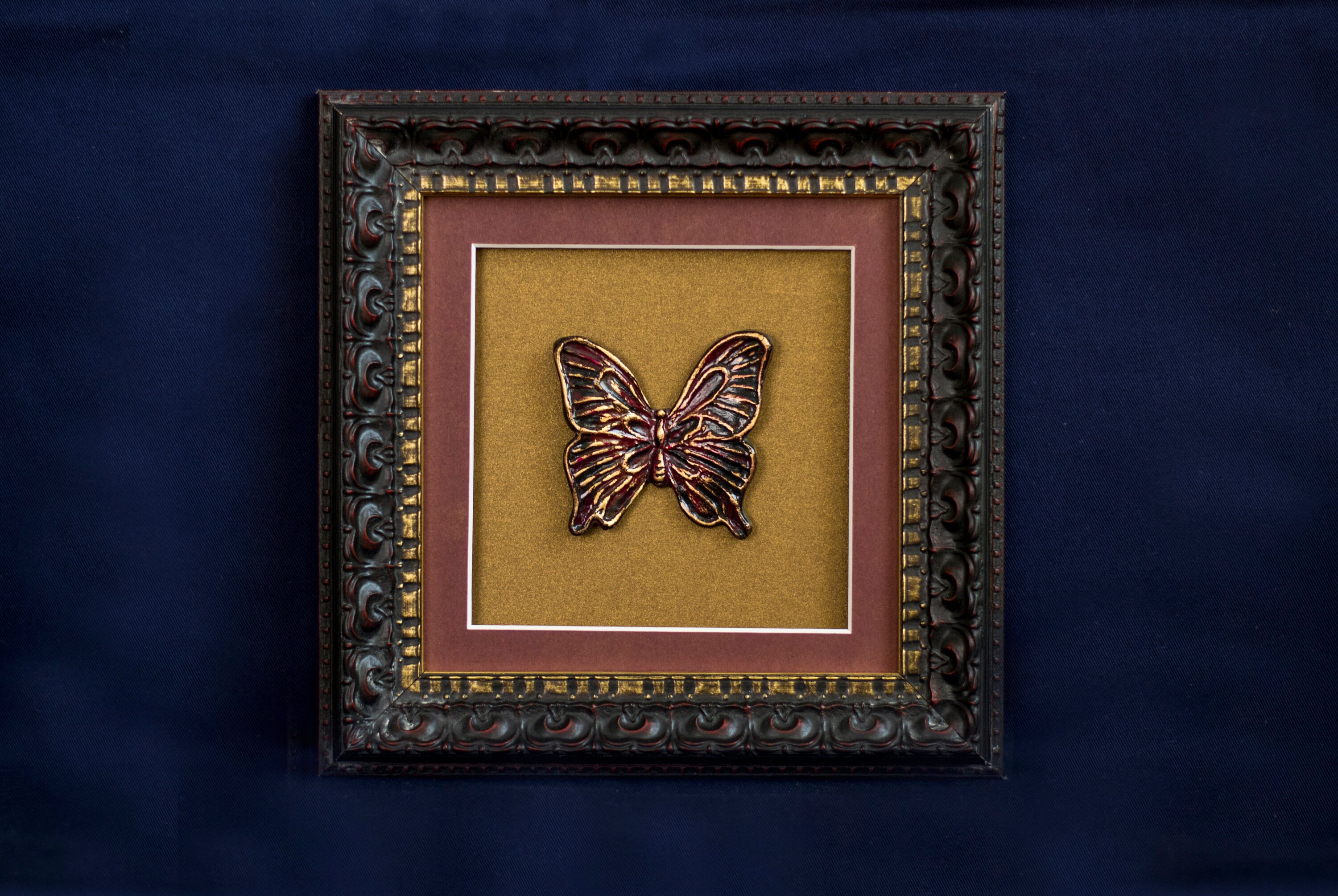 Burgundy Butterfly Frame 3d Wall Art Decor - Etsy