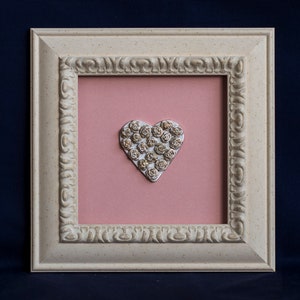 Pink heart frame picture art decor from the love