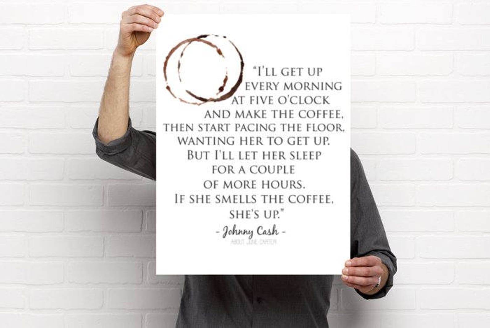 Johnny Cash Quote Print, June Carter Print, Johnny Cash Coffee, Johnny ...