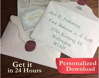 Personalized Harry Potter inspired Wizards Acceptance Letter Gift