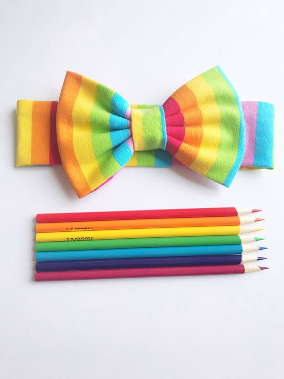 rainbow baby bow
