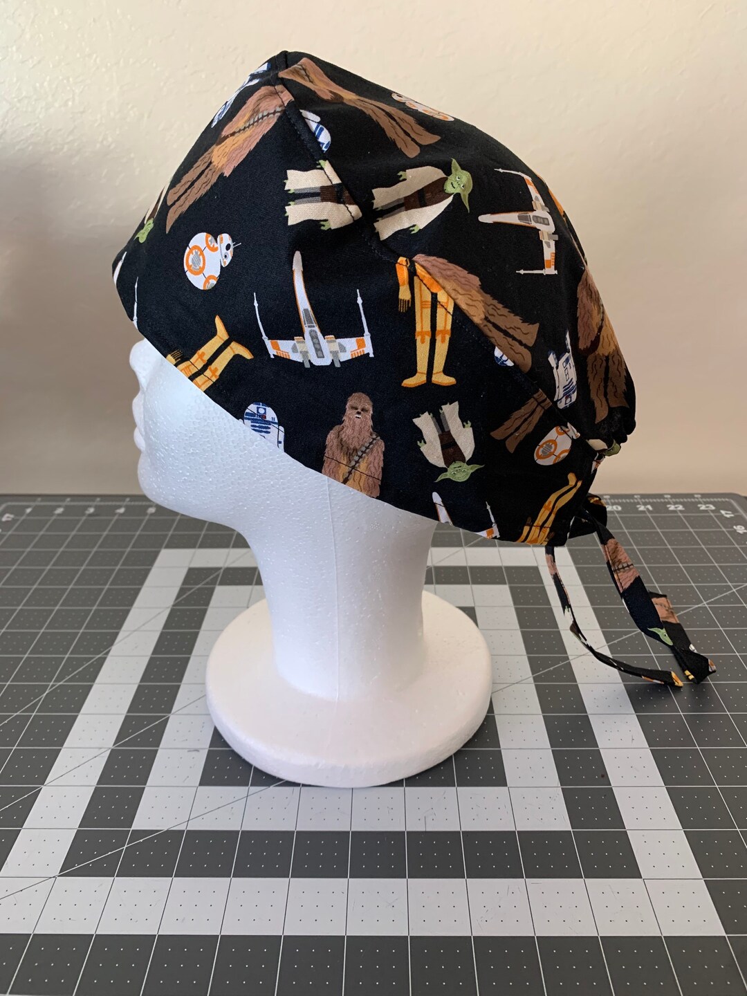 Star Wars Tossed in Space Scrub Cap, Chewbacca, Yoda, Surgical