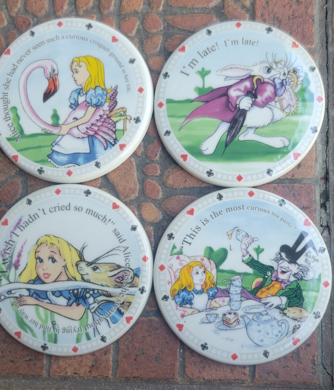 Paul Cardew Alice in Wonderland's Cafe Coasters Boxed Set Etsy