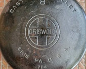 Vintage Griswold Cast Iron Sillet Frying Pan 8 10 1 2 quot Large Logo
