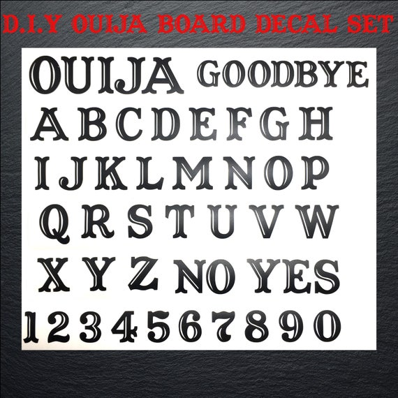 D I Y Ouija Board Decal Set Vinyl Decals - Diy Ouija Board Coffee Table D I Y Ouija Board Decal Set Vinyl Decals - Diy Ouija Board Coffee Table