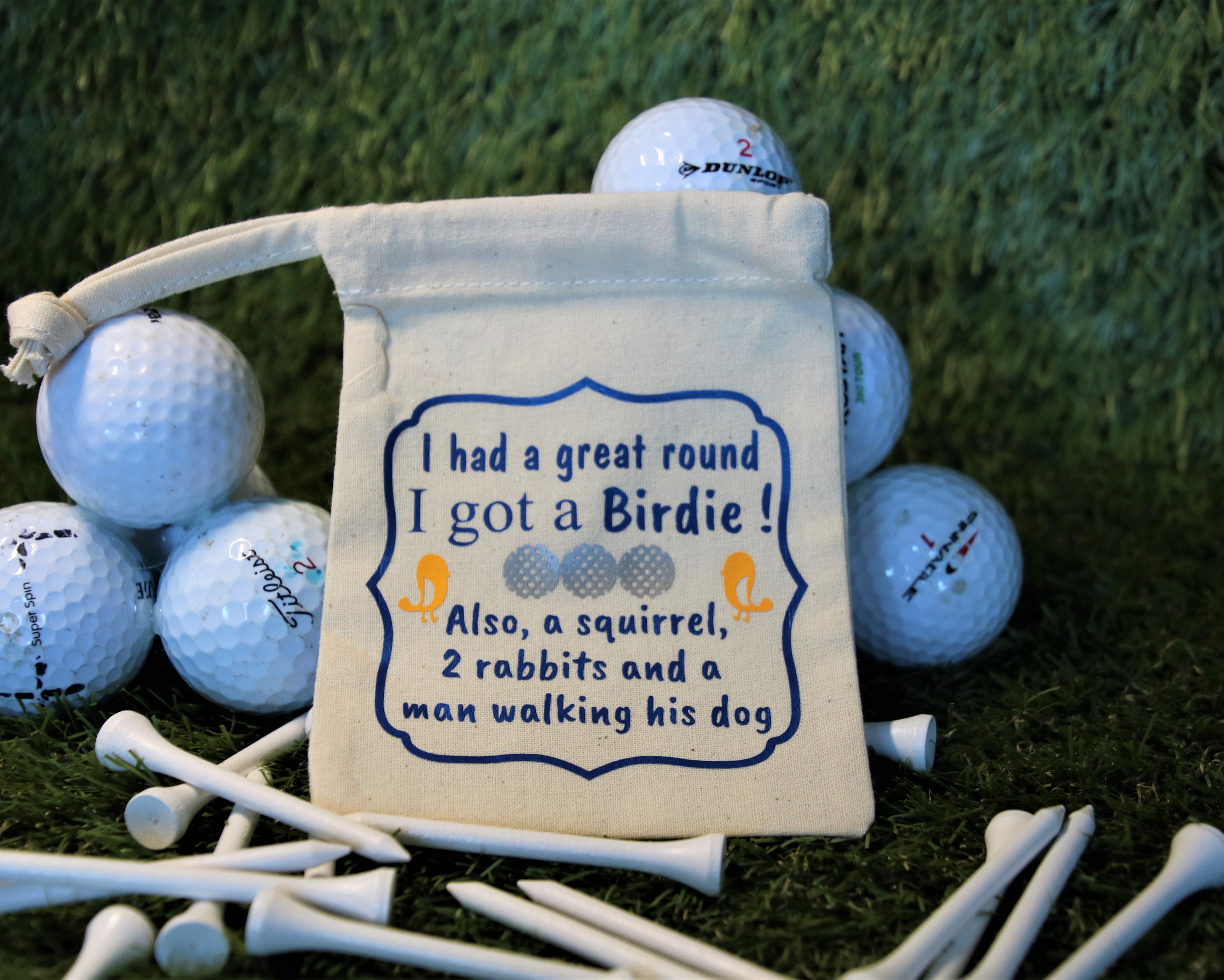 Fun Golf Tee Bag I Got a Birdie Golf Tee Holder Fun Golf Etsy UK