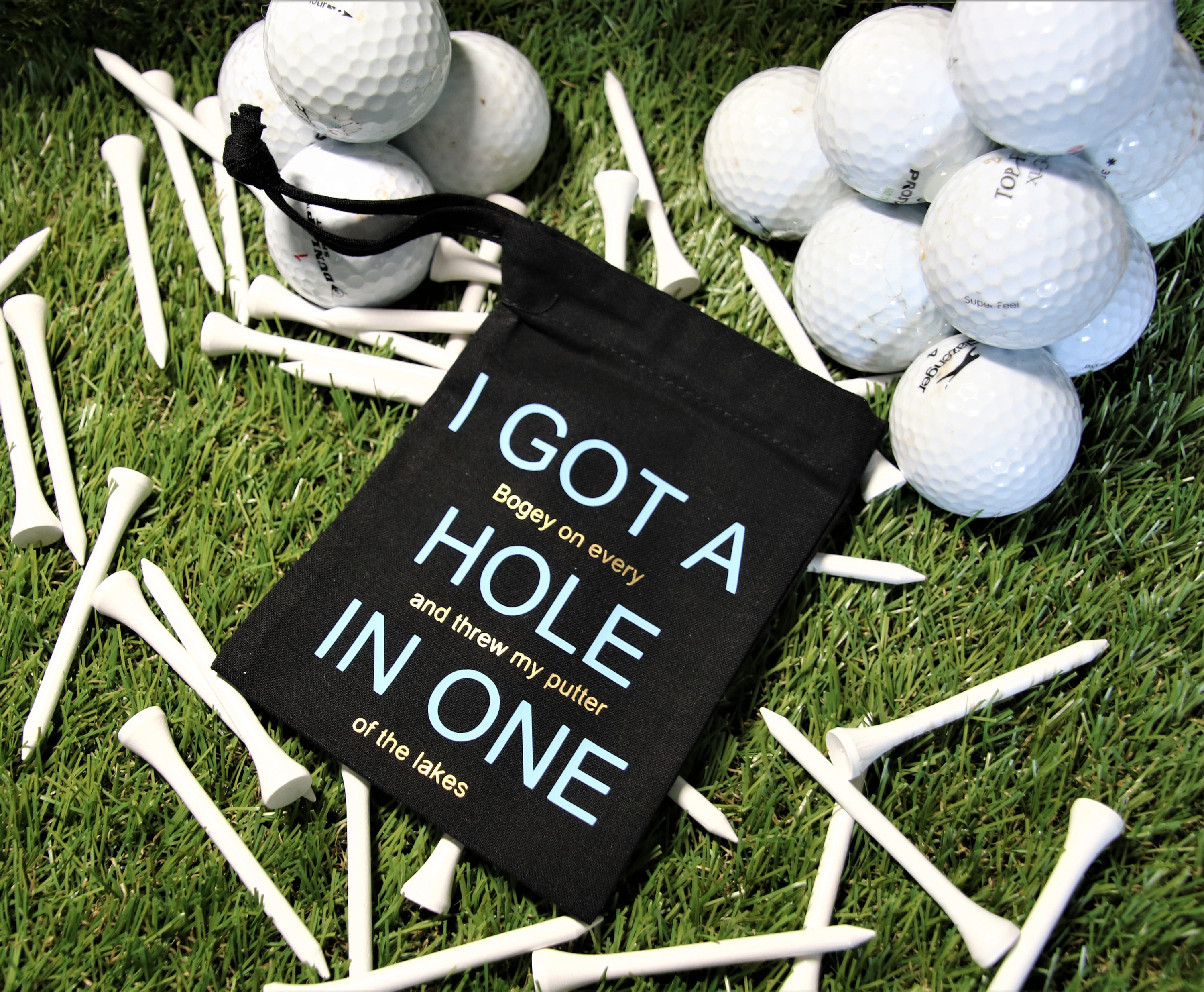 Golf Tee Bag 'I Got a Hole in One' Fun Golf Gift Etsy UK