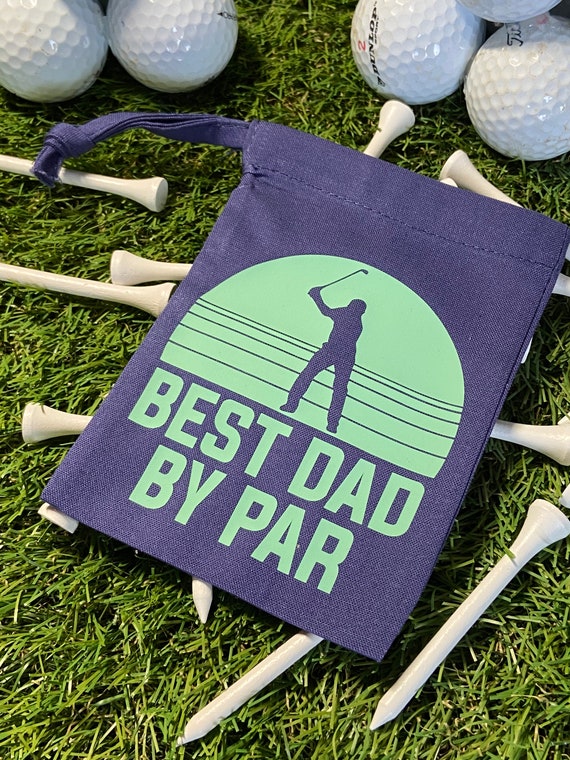 Gift for Golfers Golf Tee Bag Best Dad by Par Golf Gift