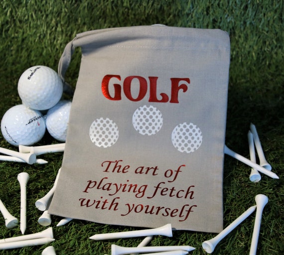 Golf Ball Bag, Holder, Fun Golf Gift, Gift for Men, Gift for Lady