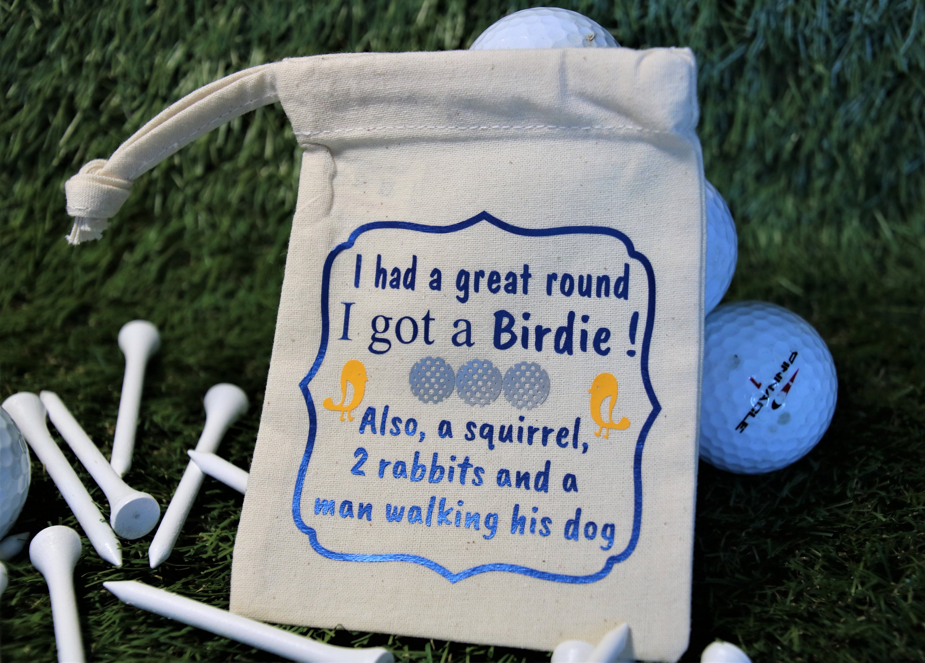 Fun Golf Tee Bag I Got a Birdie Golf Tee Holder Fun Golf Etsy UK
