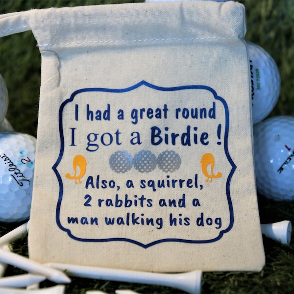 Leuke golftas | Ik heb een Birdie | Golfteehouder | Leuke golfcadeaus | Cadeau voor golfer