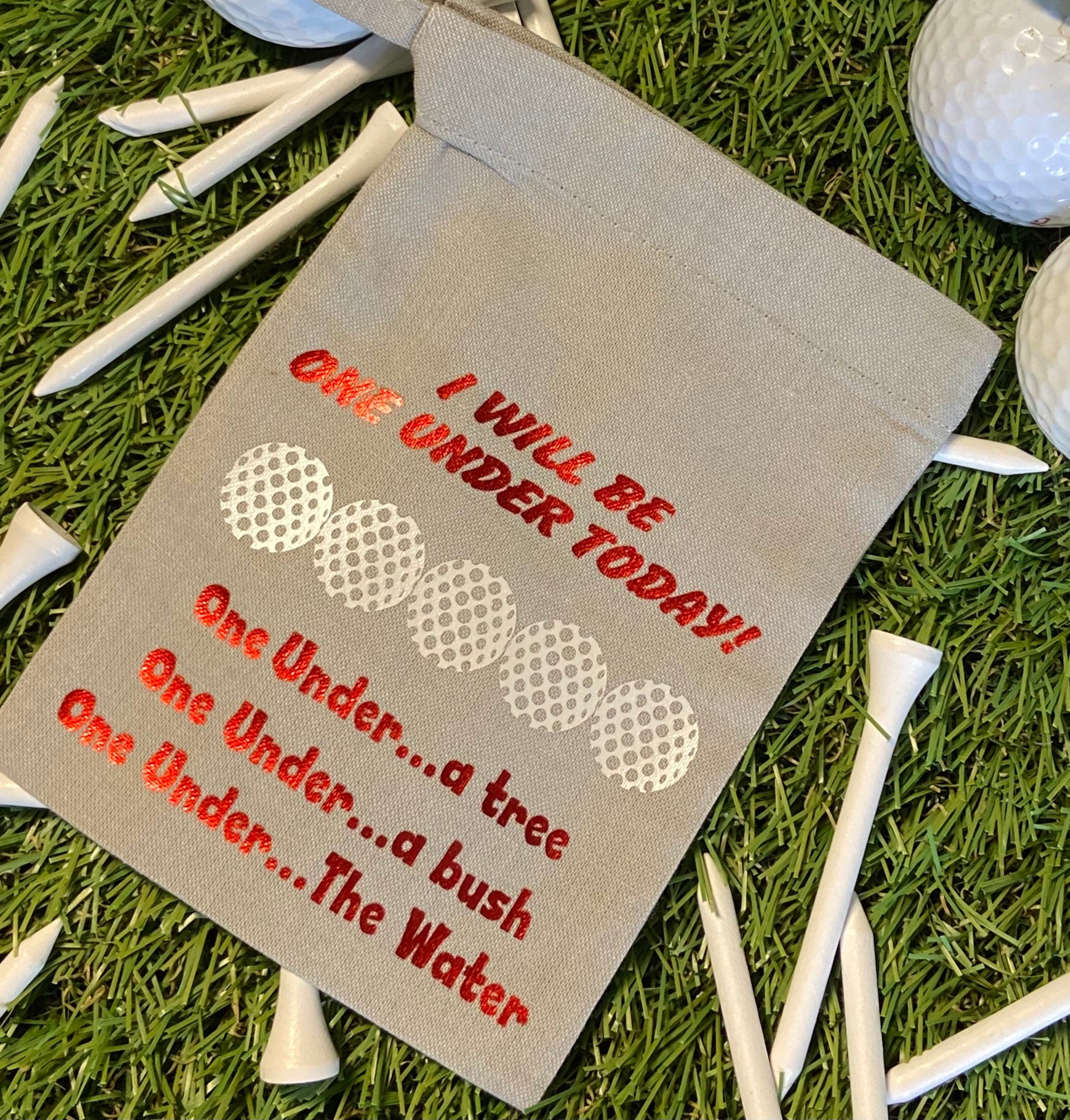Golf Tee Bag 'I Will Be One Under' Gifts for Golfer Etsy UK