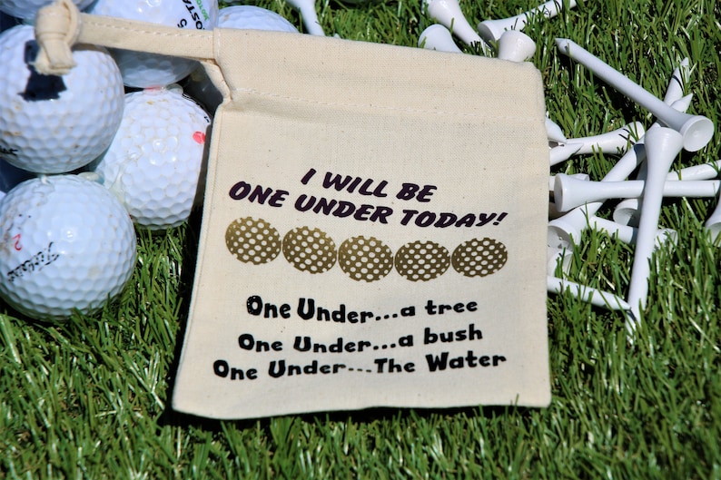 Golf Tee Bag 'I Will Be One Under' Gifts for Golfer Etsy UK