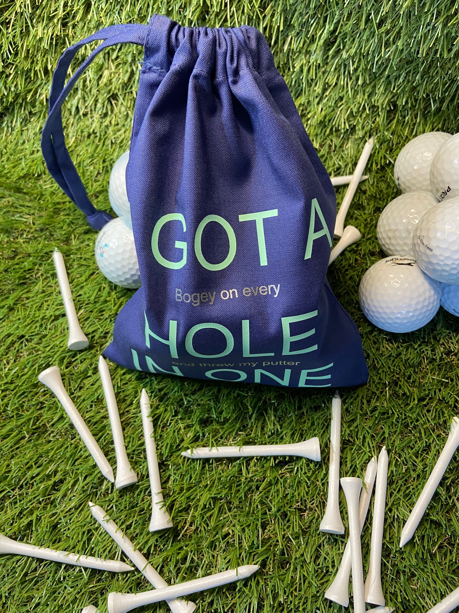 Golf Ball Bag 'I Got a Hole in One' Fun Golf Gift Etsy UK