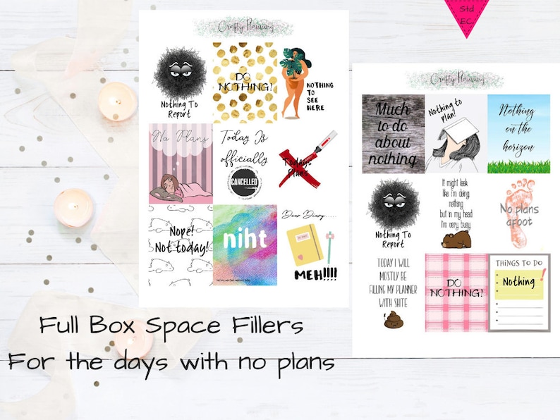 Full Box Space Fillers For The Days With No Plans Full Box | Etsy